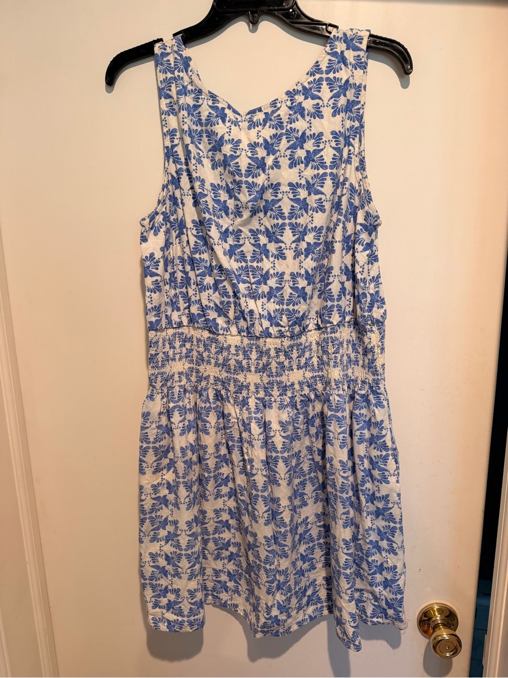 Universal Thread Blue and White Floral Tank Dress